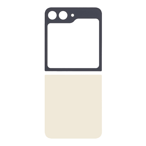 Back Cover with Camera Lens Compatible for Samsung Galaxy Z Flip 5 5G - Cream